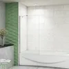 80X140cm Badewannenaufsatz Duschabtrennung 6mm ESG Produktbild-Vorschau 1