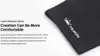 A close-up of a black artist's glove with the Huion logo, next to descriptive text about the product. Produktbild-Vorschau