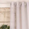 Ösengardine Allover fein geblümt natur weiß 140x260cm Produktbild-Vorschau 2