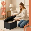 Ruhhy Skládací sedací box 54L - Sametový taburet 60x30x30 Náhled obrázku produktu 3