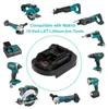 A collage of various power tools and a battery adapter, with text indicating compatibility. Produktbild-Vorschau