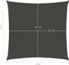 Tieniaca plachta 160 g/m², antracitová 3x3 m, HDPE Náhľad obrázku produktu 7
