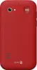 The back of a red Doro Leva L10 mobile phone is shown against a white background. Produktbild-Vorschau