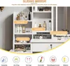 MODFU toaletní stolek s osvětlením, bílá kosmetická komoda, Náhled obrázku produktu 4