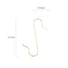 A single gold S-hook with measurement indicators. Náhľad obrázku produktu