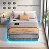 VASAGLE Bettrahmen 140 x 200 cm, mit LED-Beleuchtung, Produktbild-Vorschau 6