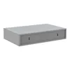 A gray floating shelf with two keyhole hangers on the back. Náhled obrázku produktu