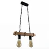 Pendelleuchte Metall E27 H: max. 85 cm geflammtes Holz Produktbild-Vorschau 3