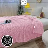 Útulná prikrývka na posteľ károvaná ružová reliéfna 160x200 Náhľad obrázku produktu 14