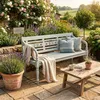 Massivholz Sitzbank CHRISTOS Antique-Grey 150cm Shabby-Look Produktbild-Vorschau 1