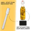 Praknu 6 Glasflaschen mit Bügelverschluss 1000ml - 6 Extra Produktbild-Vorschau 6