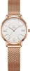 Alienwork Armbanduhr Damen Roségold Metall Mesh Armband Produktbild-Vorschau 1