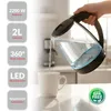 LEHMANN Bollitore elettrico in vetro 2L, Retroilluminazione Anteprima dell’immagine prodotto 3
