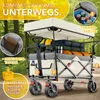 TRESKO® Carrello pieghevole con tetto beige, vano Anteprima dell’immagine prodotto 2