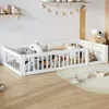 Merax Kinderbett 90x200 cm, Plattformbett aus Massivholz Produktbild-Vorschau 3