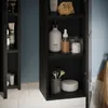 Badezimmer Hochschrank "Leon" schwarz Hochglanz Badschrank Produktbild-Vorschau 8