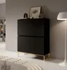 Selsey Bemmi - Highboard 4-türig Schwarz mit goldenen Produktbild-Vorschau 2