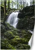 Vlies fototapete Wasserfall im Wald 100x140 cm Feeby Grün Produktbild-Vorschau 1