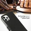 Selencia Echtleder Klapphülle iPhone 12 (Pro) - Schwarz Produktbild-Vorschau 2
