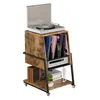 TV-Regal Plattenspieler Tisch HiFi Rack TV Rack mit Rollen Produktbild-Vorschau 1