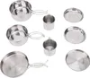 Camping Kochgeschirr Set 4-5 Personen Edelstahl Portable Produktbild-Vorschau 1