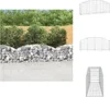 vidaXL Gabione mit Hochbogen 200x50x60/80 cm Verzinktes Produktbild-Vorschau 1