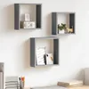 vidaXL Würfelregale 3 Stk. Grau MDF Produktbild-Vorschau 2