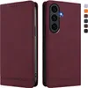 Hülle für Samsung Galaxy S25 FE, Retro Kunstleder Ständer Produktbild-Vorschau 1