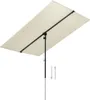 vidaXL Parasol z aluminiowym drążkiem 180x110 cm Piaskowa Podgląd zdjęcia produktu 8