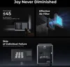 Collage of images showcasing features of a 3D printer. Produktbild-Vorschau