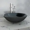 Waschbecken Hartglas 42 cm schwarz Produktbild-Vorschau 2