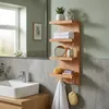 Relaxdays, nástenná polička do kúpeľne, rozmer: 60 x 28 x Náhľad obrázku produktu 3