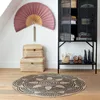 Jutový koberec, kulatý, Ø 120 cm, geometrický vzor Náhled obrázku produktu 11