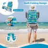 KOMFOTTEU Składane krzesło plażowe, krzesło kempingowe z Podgląd zdjęcia produktu 5