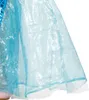 Close-up of the lower part of a blue, shimmering dress with a white underskirt. Anteprima dell’immagine prodotto