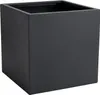 VIVANNO Pflanzkübel Fiberglas BLOCK Würfel, Anthrazit matt Produktbild-Vorschau 1