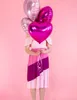 Palloncino in foil Cuore rosa chiaro - San Valentino - Anteprima dell’immagine prodotto 6
