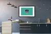 MuchoWow® Gerahmtes Poster Roboter - Rad - Lila - Grün - Produktbild-Vorschau 5