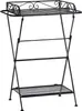 A black metal plant stand with two shelves. Produktbild-Vorschau