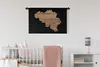 MuchoWow® Wandteppich Wandbehang Karte - Belgien - Holz Produktbild-Vorschau 2