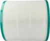 A white pleated air filter with green trim on both ends, shown against a white background. Produktbild-Vorschau