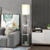 HOMCOM Stehlampe Stehleuchte mit 3 Fächern E27 Sockel USB-A Produktbild-Vorschau 2