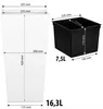 Vaso da fiori Prosperplast | Urbi Square | Bianco | 22,5 cm Anteprima dell’immagine prodotto 6