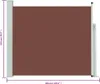 vidaXL Marquise latérale extensible 100x300 cm Marron Voir les images du produit 15