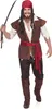 Costume da pirata malvagio bucaniere marrone-bianco-rosso - Anteprima dell’immagine prodotto 5