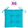vidaXL Cuscino per sedia 6 pz. Turchese 50x50x7 cm Tessuto Anteprima dell’immagine prodotto 11