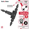 KOTARBAU® Charnières en T noires L : 150 mm Croix de Voir les images du produit 4