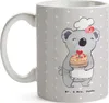 Mr. & Mrs. Panda Tasse Konditorin Herz - Grau Pastell - Produktbild-Vorschau 3