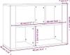 vidaXL Kredens dąb wędzony 80x30x54 cm materiał Podgląd zdjęcia produktu 8