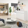 Kommode AKORD K140 Weiß 138 cm 3 Türen 3 Schubladen 6 Produktbild-Vorschau 6